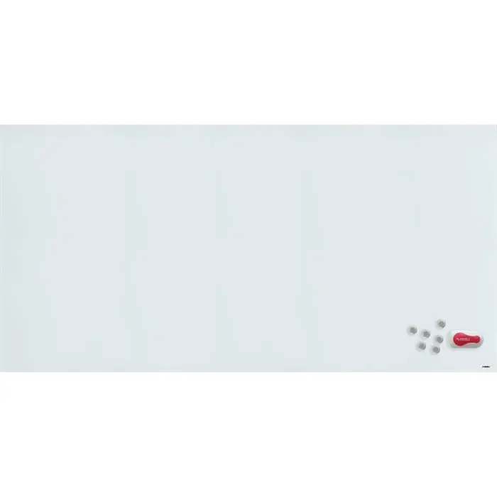 Lorell Magnetic Colored Glass Board - Dry-Erase Board, Glass, Magnetic, 96 x 48 Inches, White Free Shipping